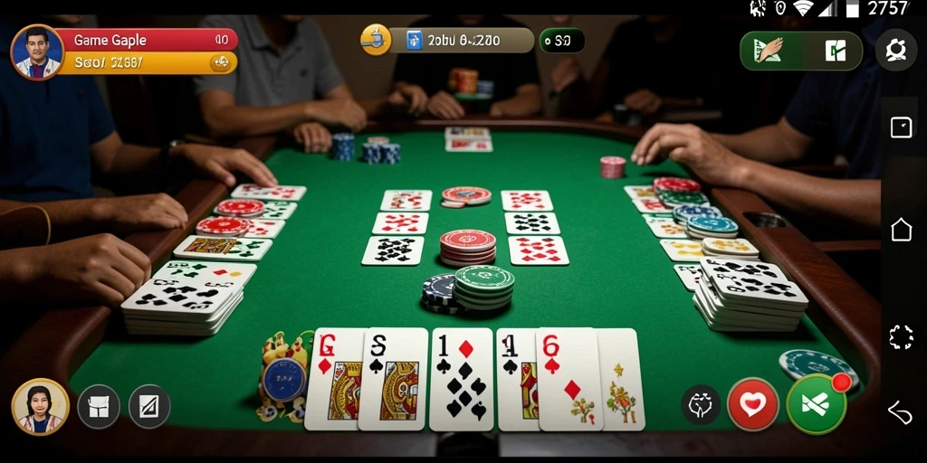 Gameplay seru dari aplikasi Gaple 2757.