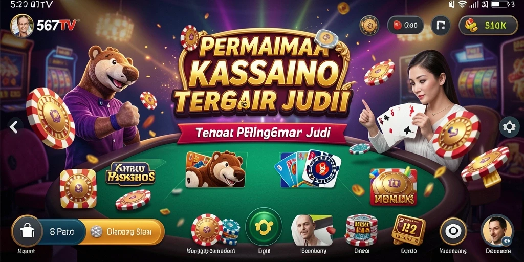 Screenshot menampilkan permainan Kasino yang mendebarkan dan interaktif di 567TV.