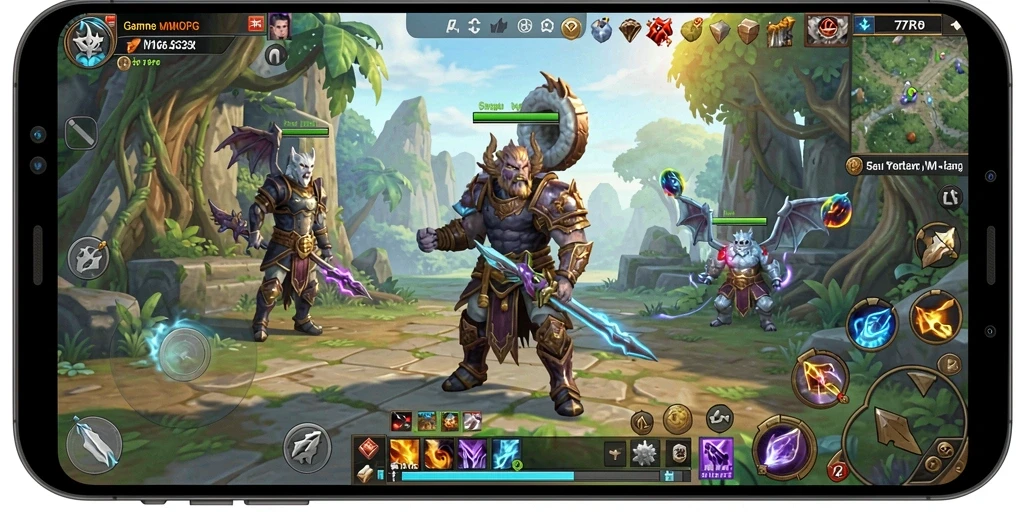 Tampilan menakjubkan dari gameplay MMORPG 77RP.