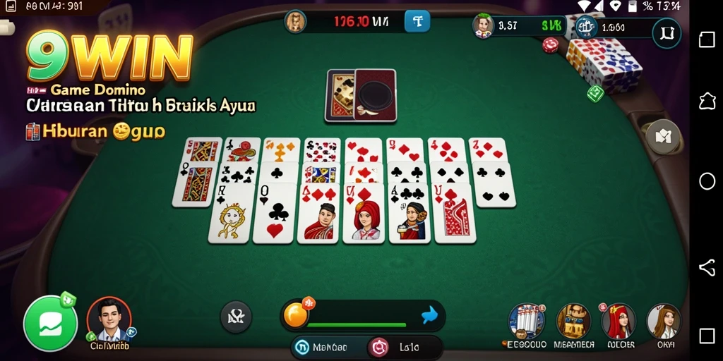 Tampilan gameplay Domino yang seru dan menantang di 9WIN.