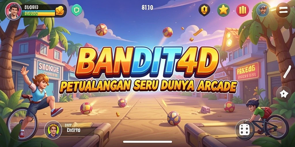 Tangkapan layar utama BANDIT4D menampilkan aksi seru gameplay Arcade.