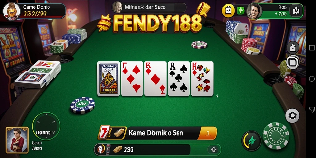 Tangkapan layar gameplay FENDY188 yang menunjukkan suasana permainan Domino.