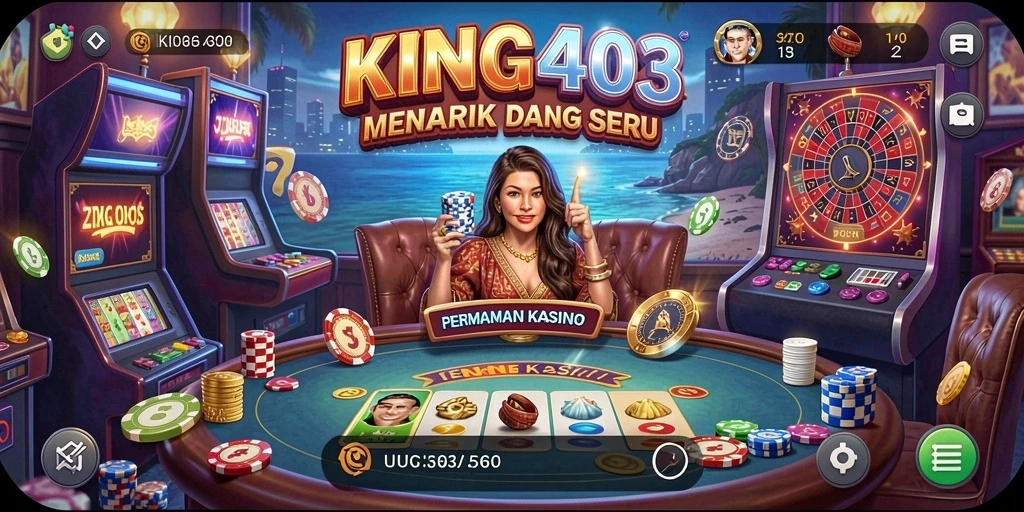 Tampilan grafis menarik dari gameplay Kasino di KING403.