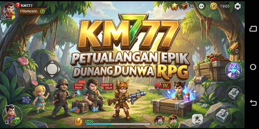 Tampilan gameplay KM777 yang menegangkan dan penuh aksi RPG.