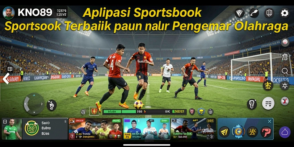 Tampilan utama KNO89 menampilkan berbagai opsi taruhan olahraga.