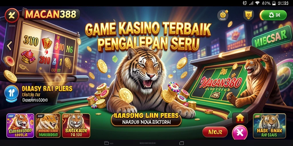 Tampilan gameplay seru di aplikasi MACAN388.