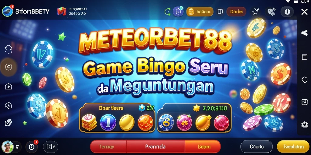 Tampilan gameplay seru di METEORBET88 dengan Bingo yang menyenangkan.