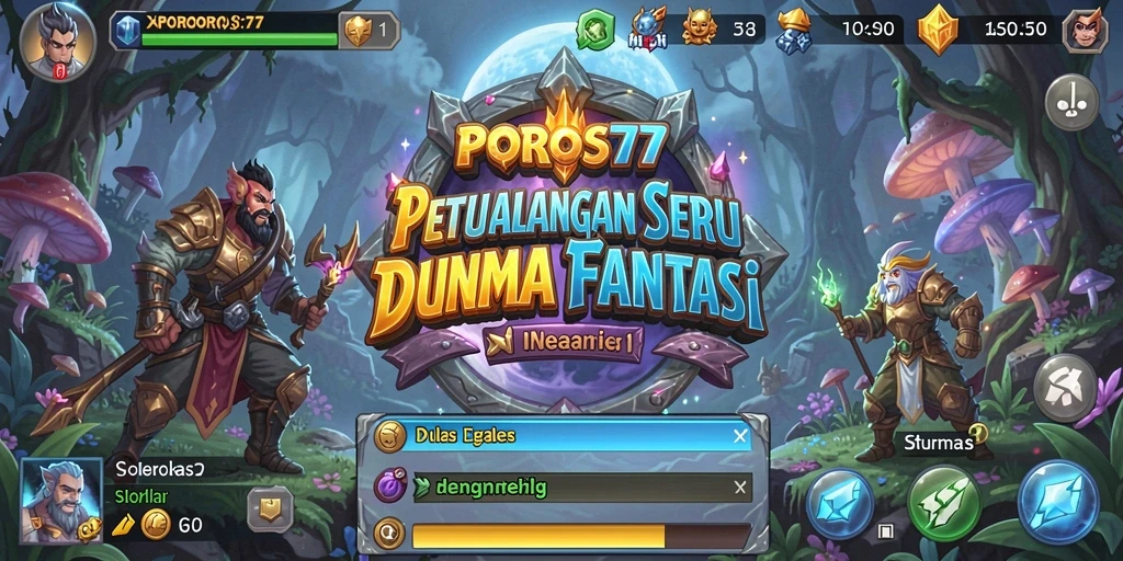 Tampilan gameplay menakjubkan di dunia petualangan POROS77.