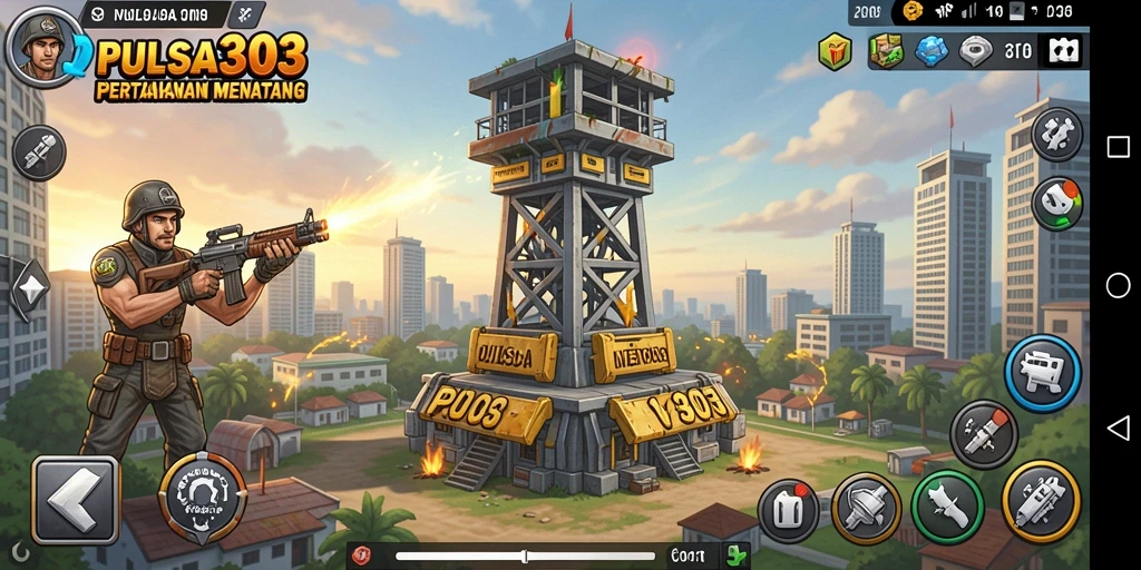 Tampilan gameplay PULSA303 yang seru dalam Tower Defense.