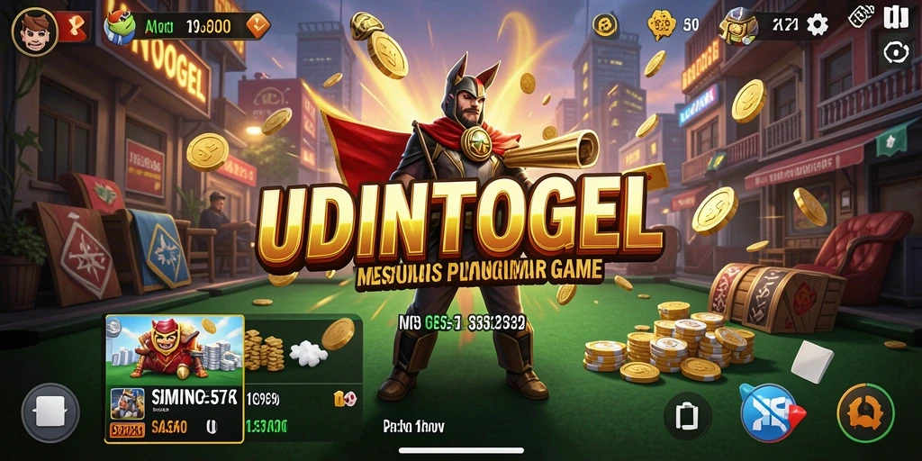 Tampilan gameplay UDINTOGEL yang menarik dan interaktif.