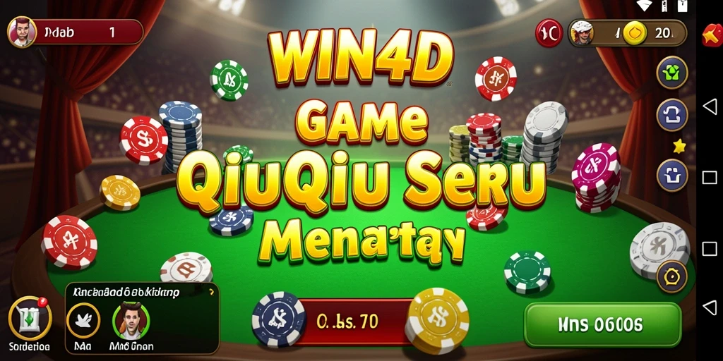 Tampilan menarik dari gameplay QiuQiu di WIN4D.