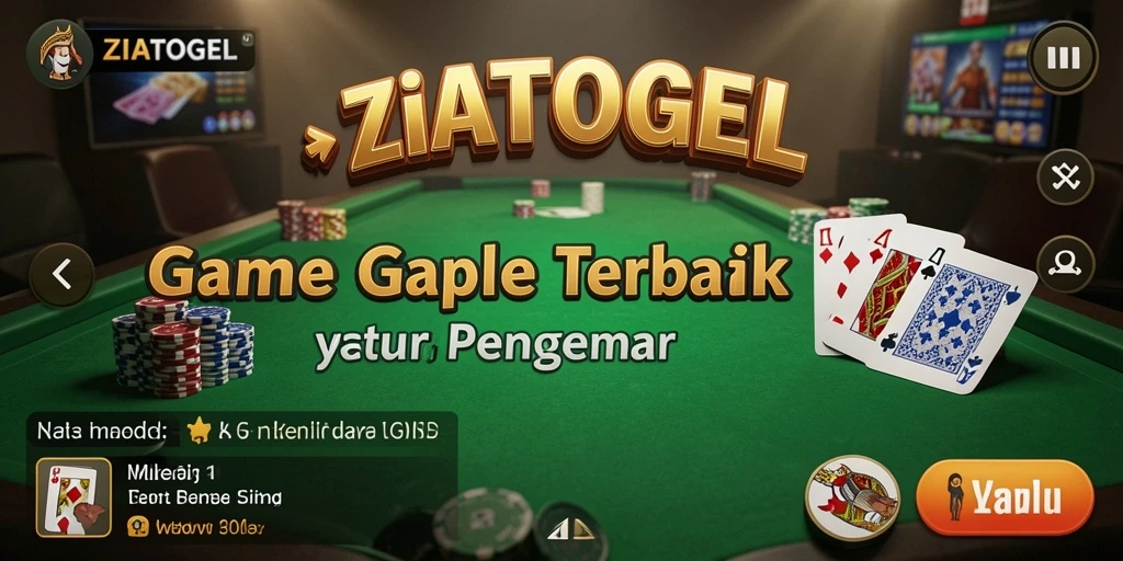 Tampilan gameplay seru dari ZIATOGEL yang menampilkan aksi Gaple.