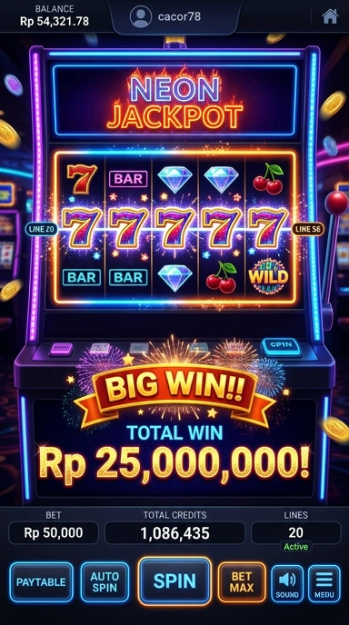 Tampilan antarmuka cacor78 yang intuitif dan menarik.